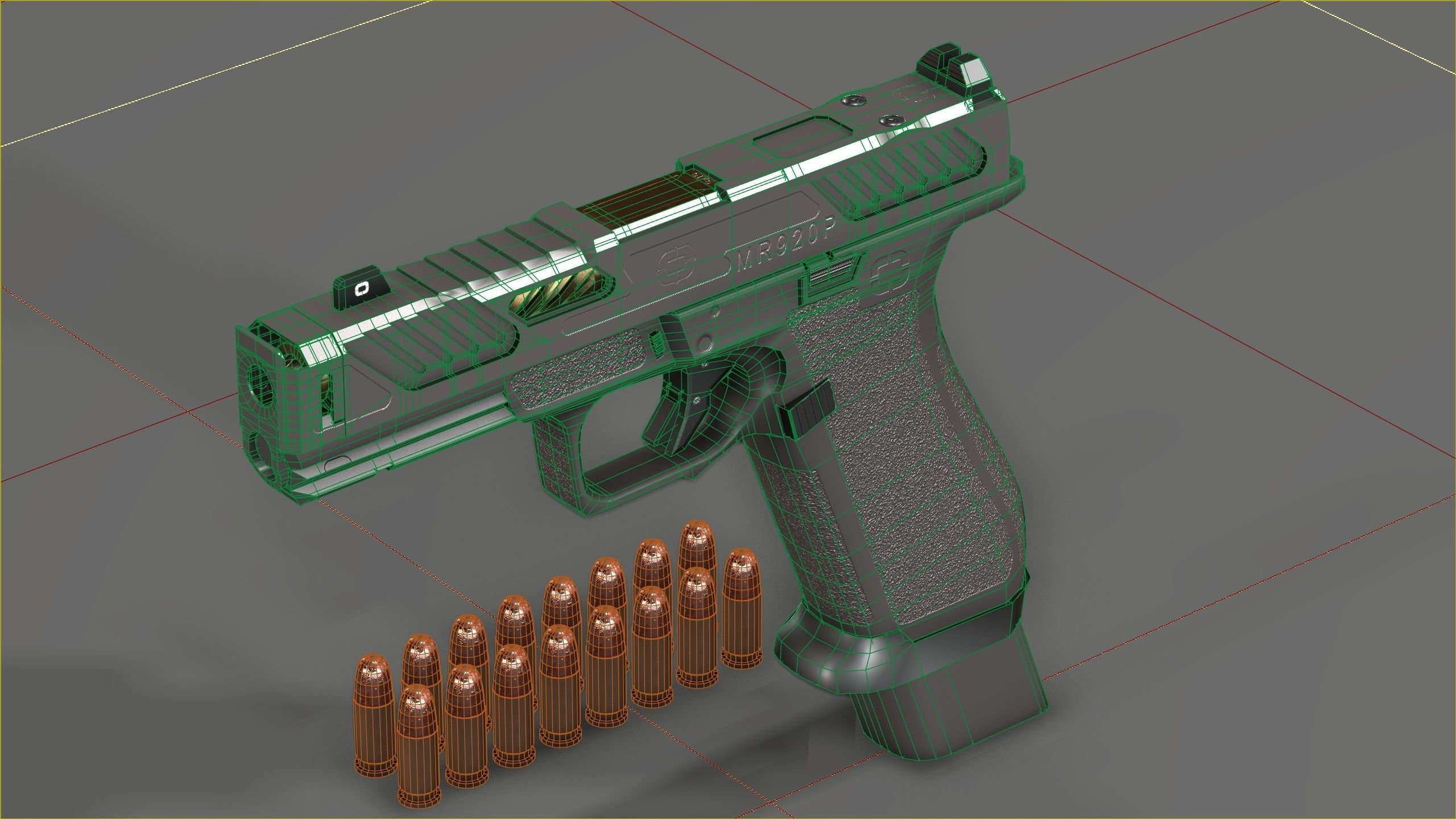 Shadow Systems MR920P compensated 9mm Low-poly 3D model_16