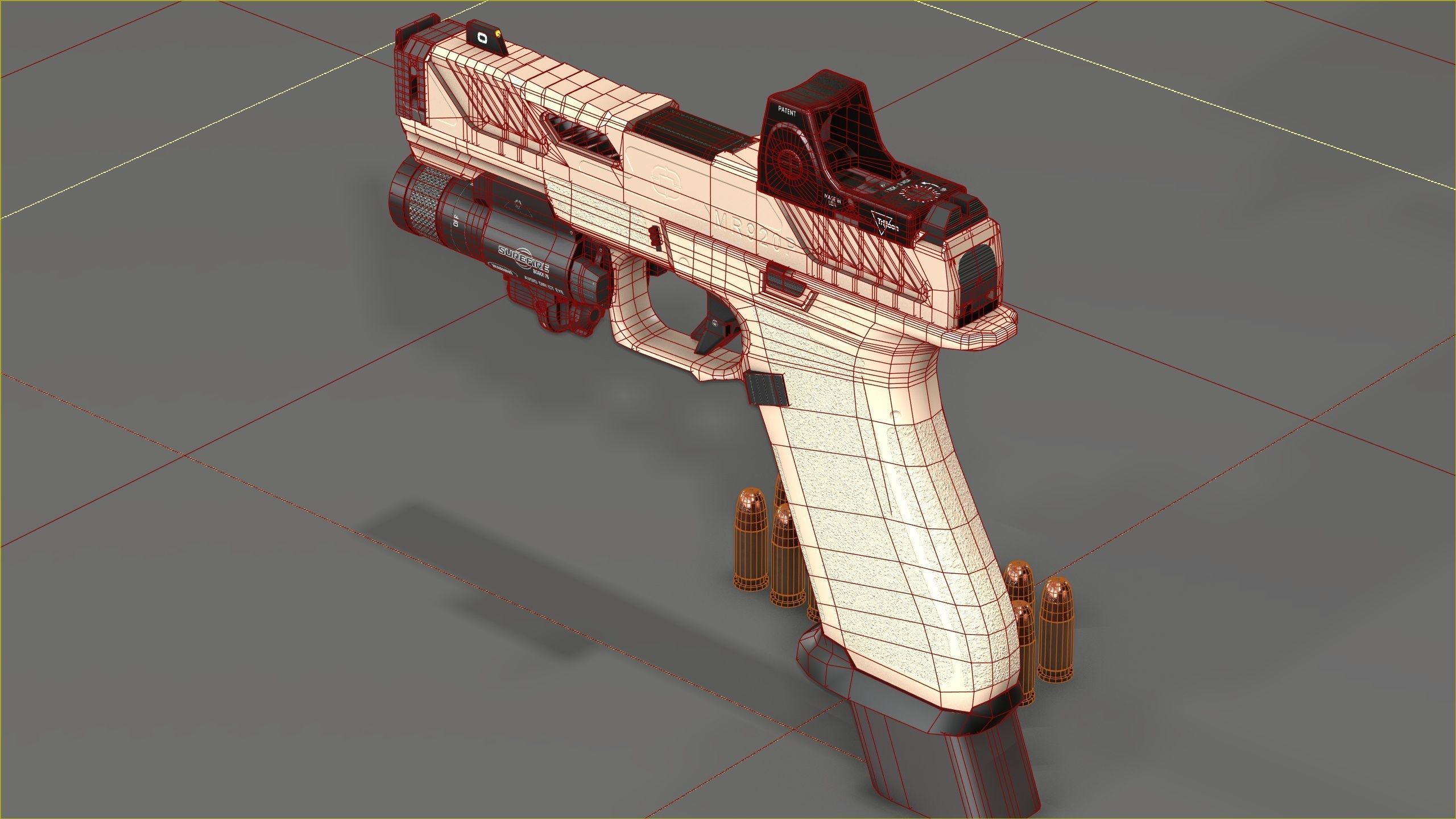 Shadow Systems MR920P compensated 9mm Low-poly 3D model_21