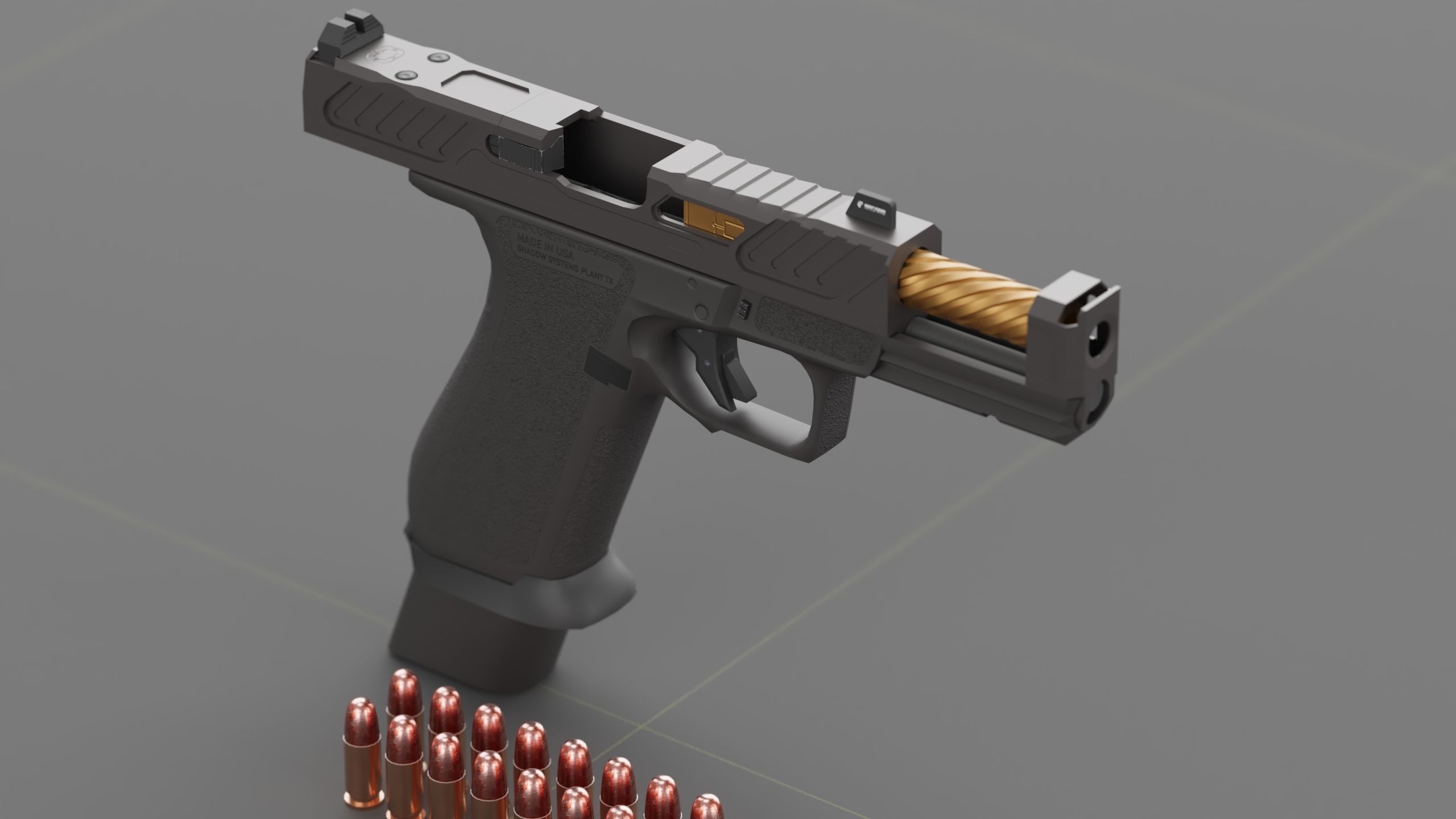 Shadow Systems MR920P compensated 9mm Low-poly 3D model_5