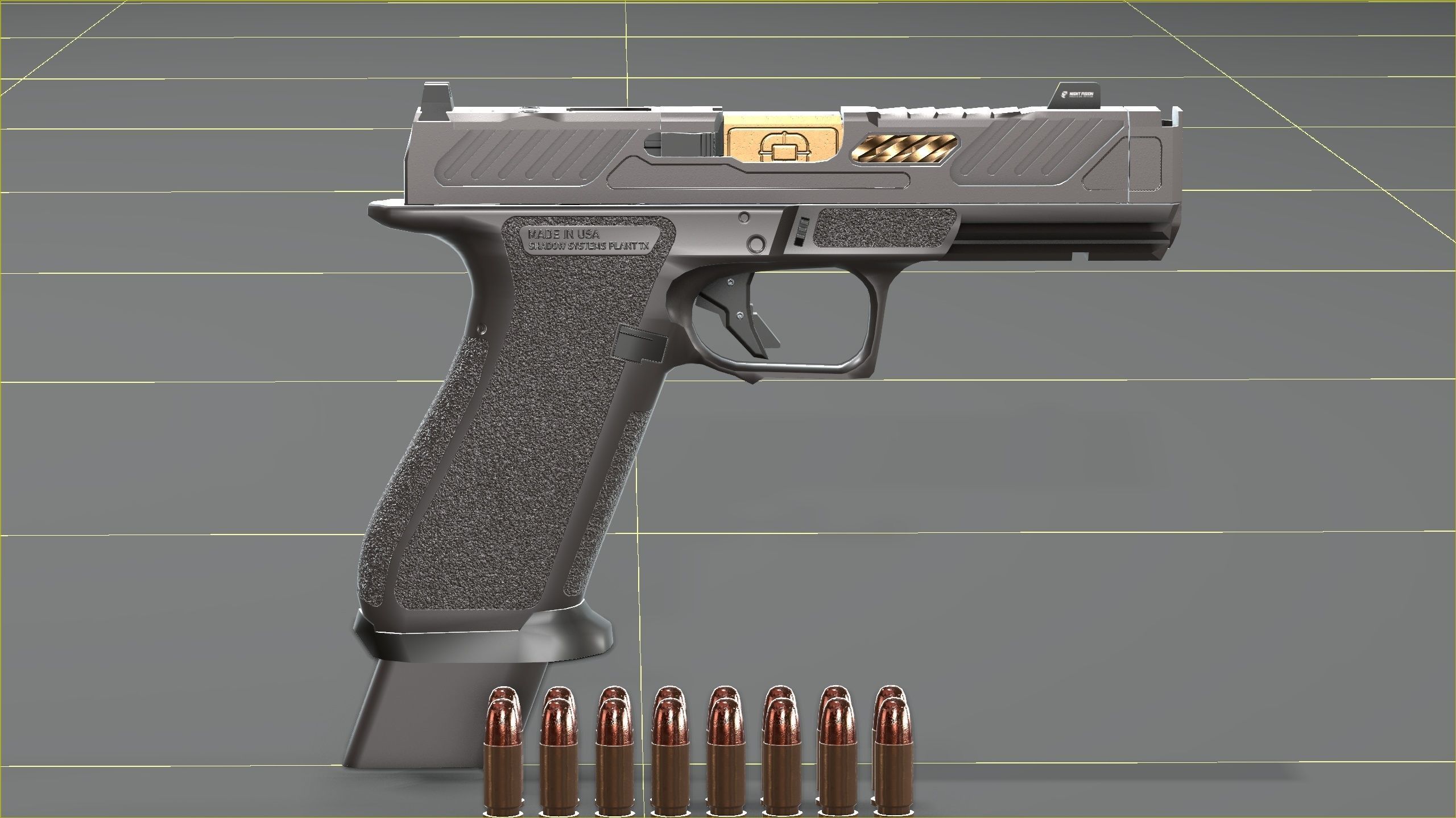 Shadow Systems MR920P compensated 9mm Low-poly 3D model_43