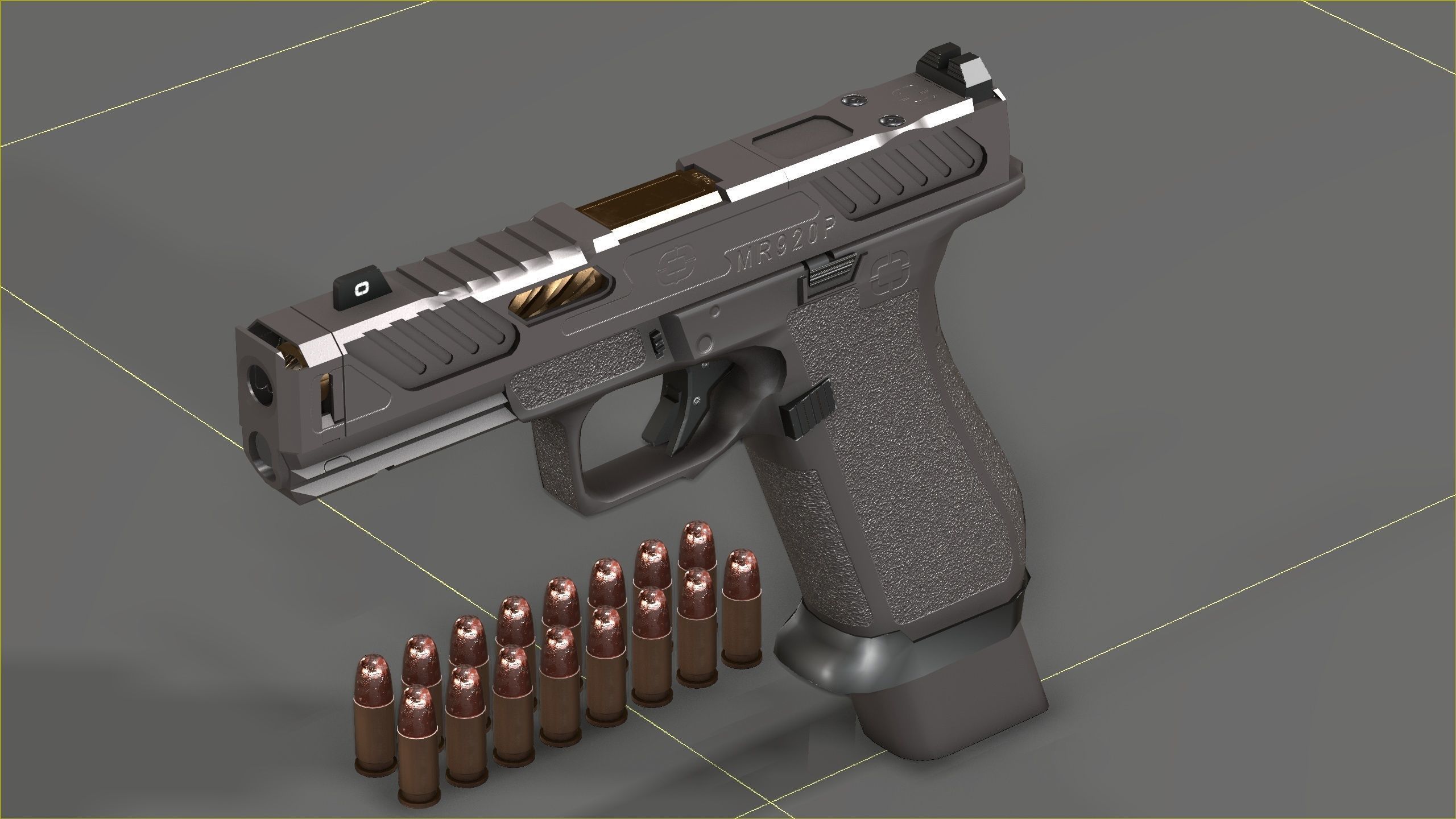 Shadow Systems MR920P compensated 9mm Low-poly 3D model_15