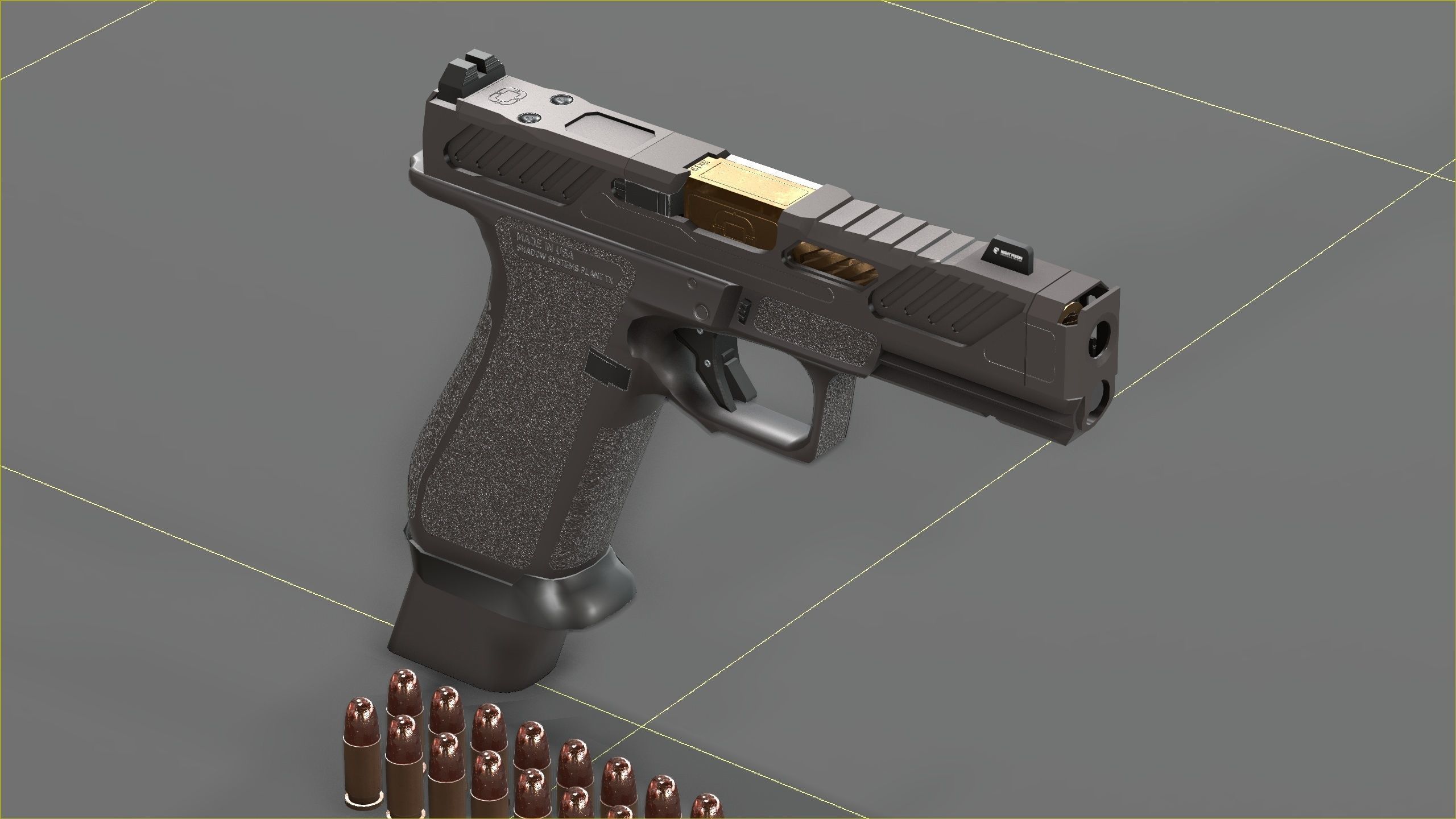 Shadow Systems MR920P compensated 9mm Low-poly 3D model_27