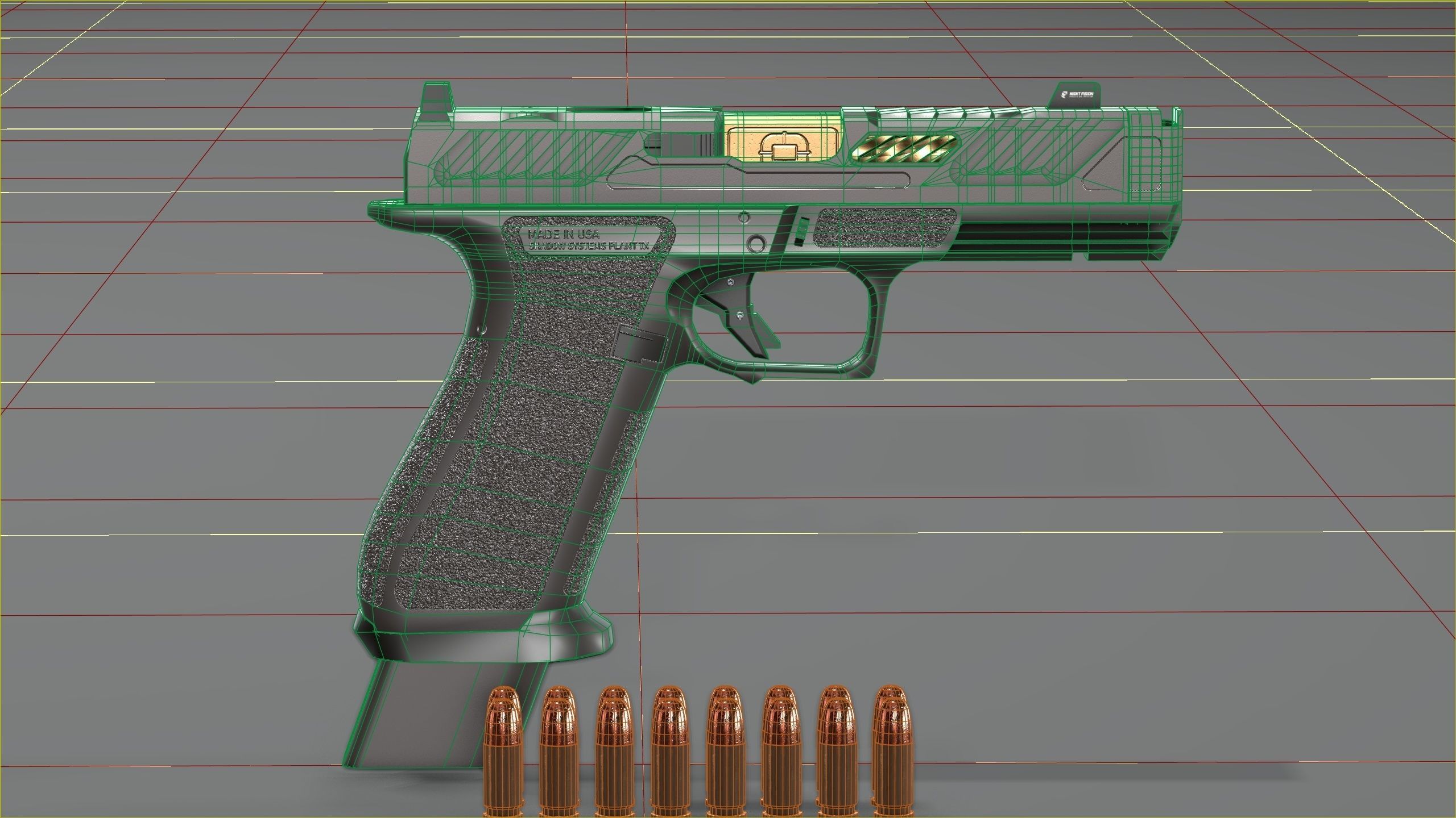 Shadow Systems MR920P compensated 9mm Low-poly 3D model_44