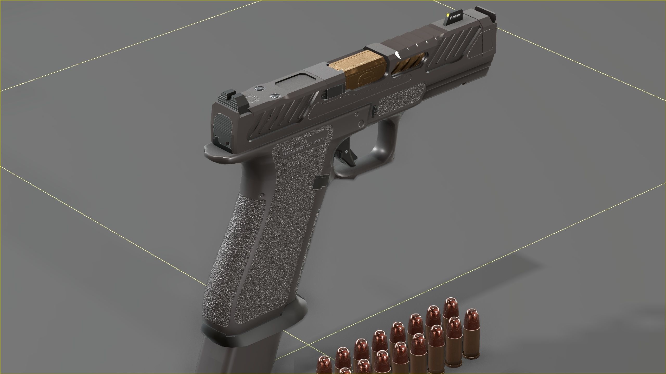 Shadow Systems MR920P compensated 9mm Low-poly 3D model_23
