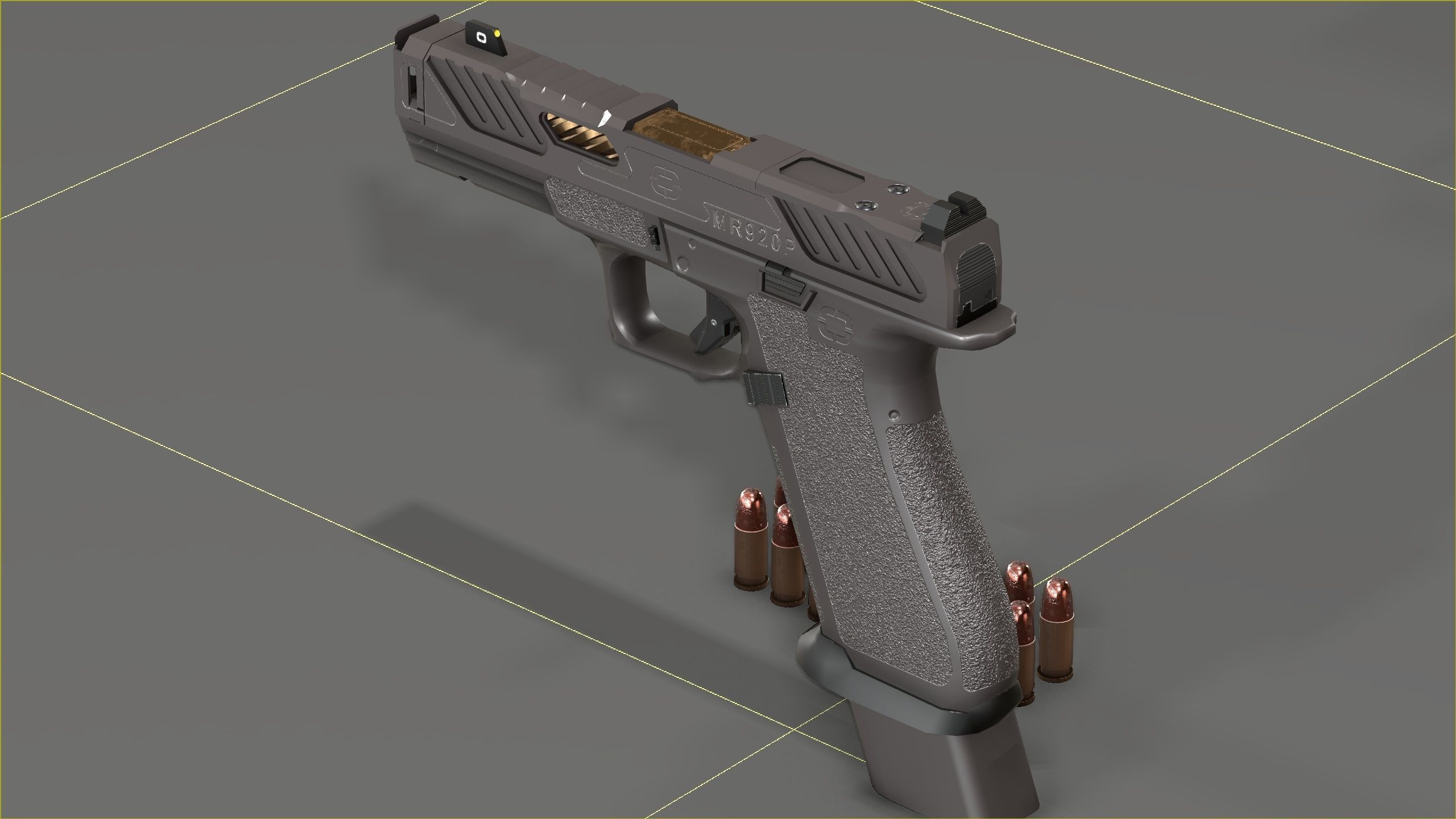 Shadow Systems MR920P compensated 9mm Low-poly 3D model_19