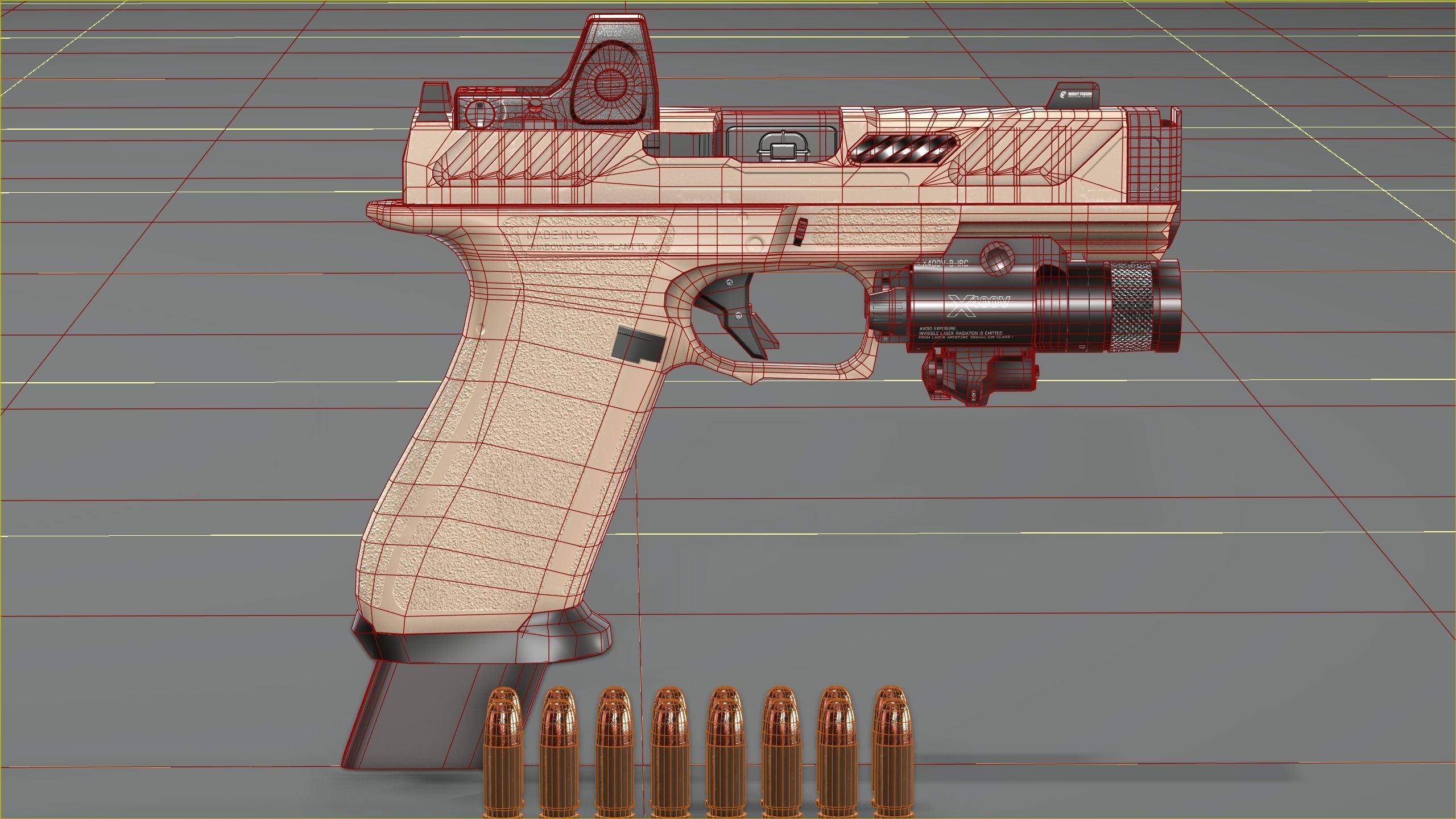 Shadow Systems MR920P compensated 9mm Low-poly 3D model_45