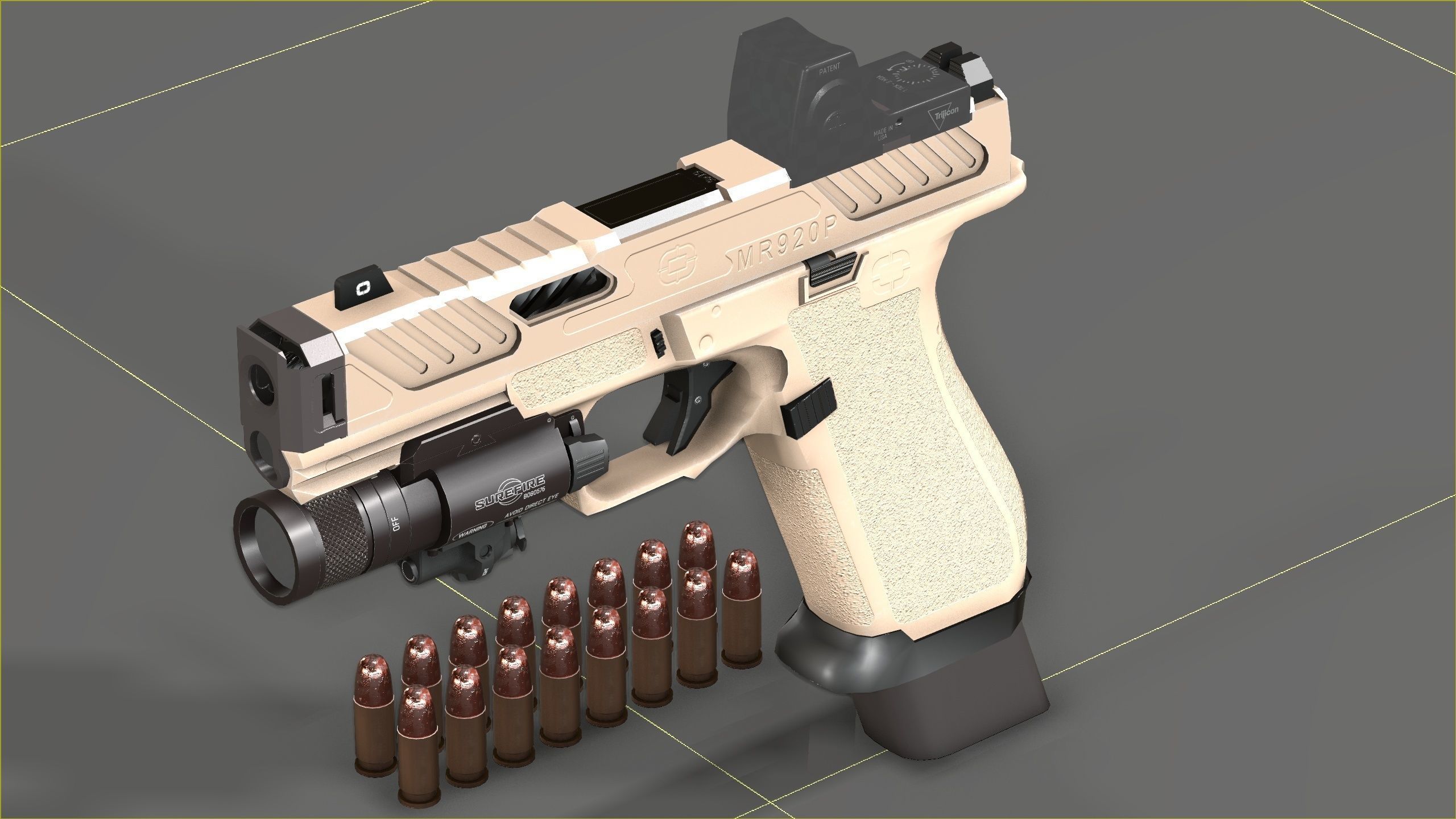 Shadow Systems MR920P compensated 9mm Low-poly 3D model_14