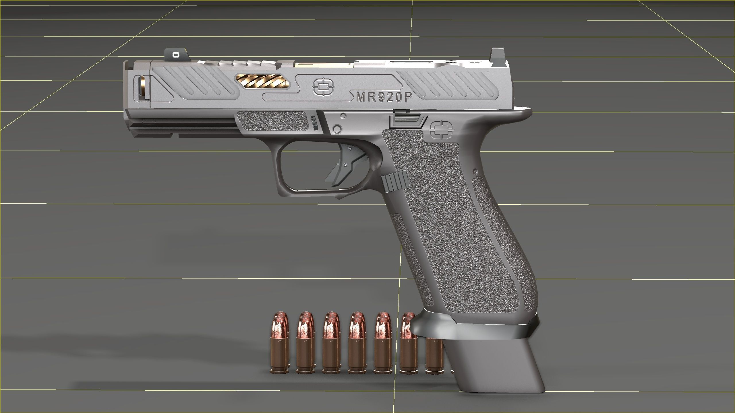 Shadow Systems MR920P compensated 9mm Low-poly 3D model_47