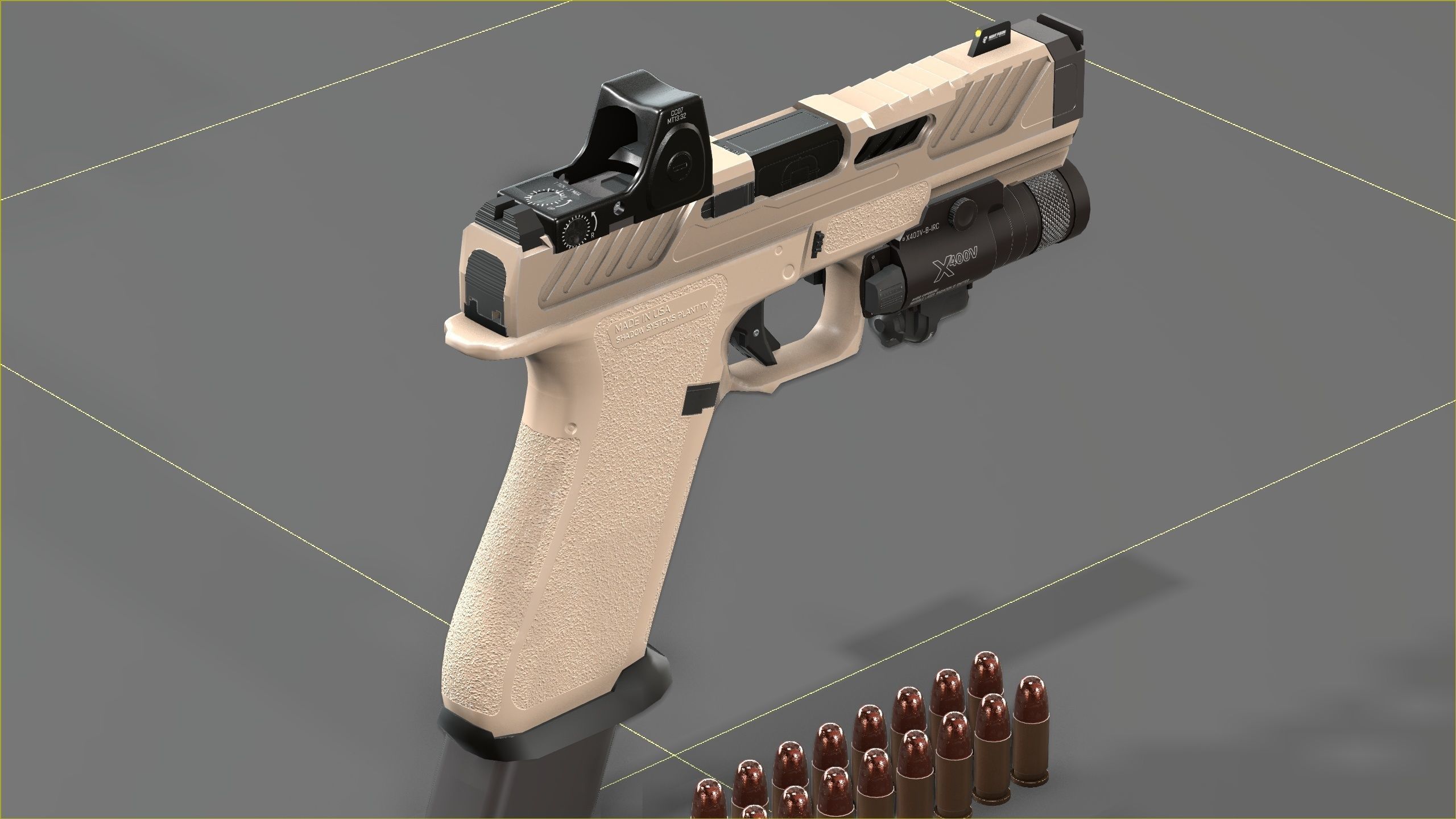 Shadow Systems MR920P compensated 9mm Low-poly 3D model_22