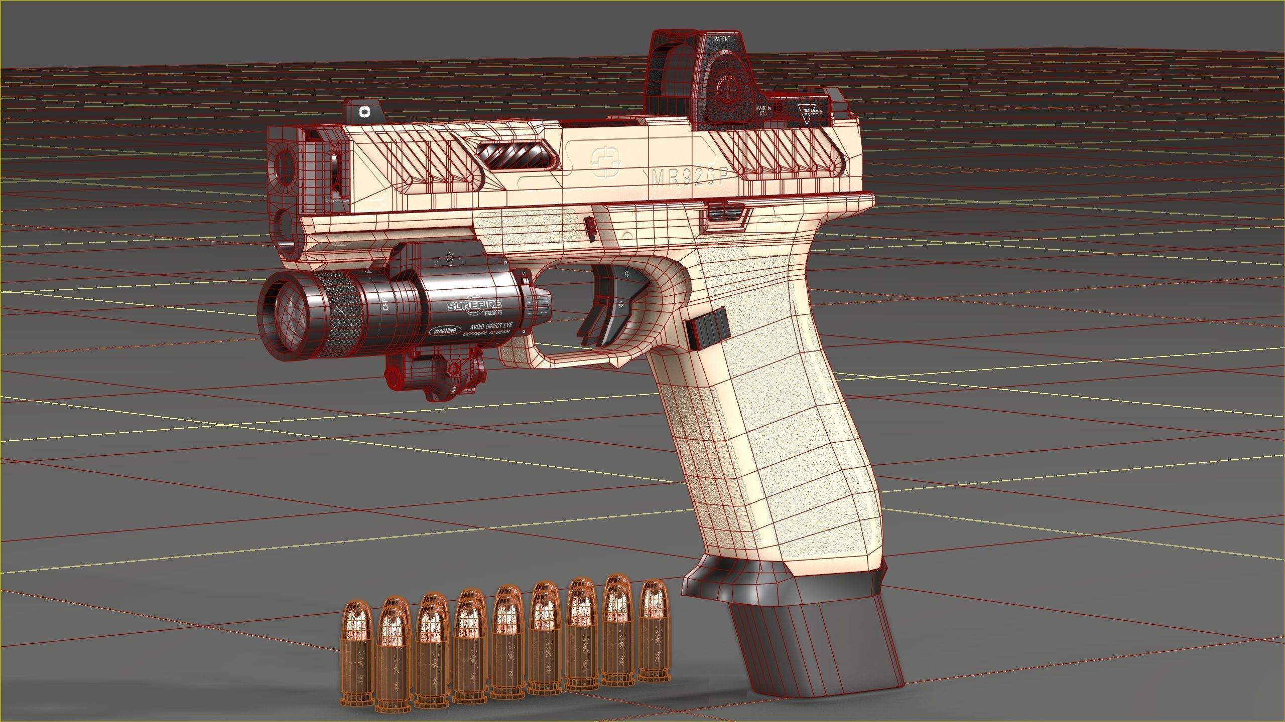 Shadow Systems MR920P compensated 9mm Low-poly 3D model_37