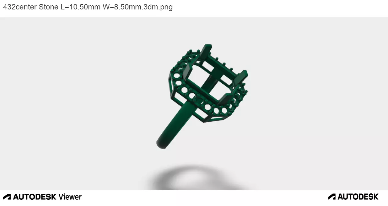 Women Ring With Asscher Cut Center Stone 3D print model