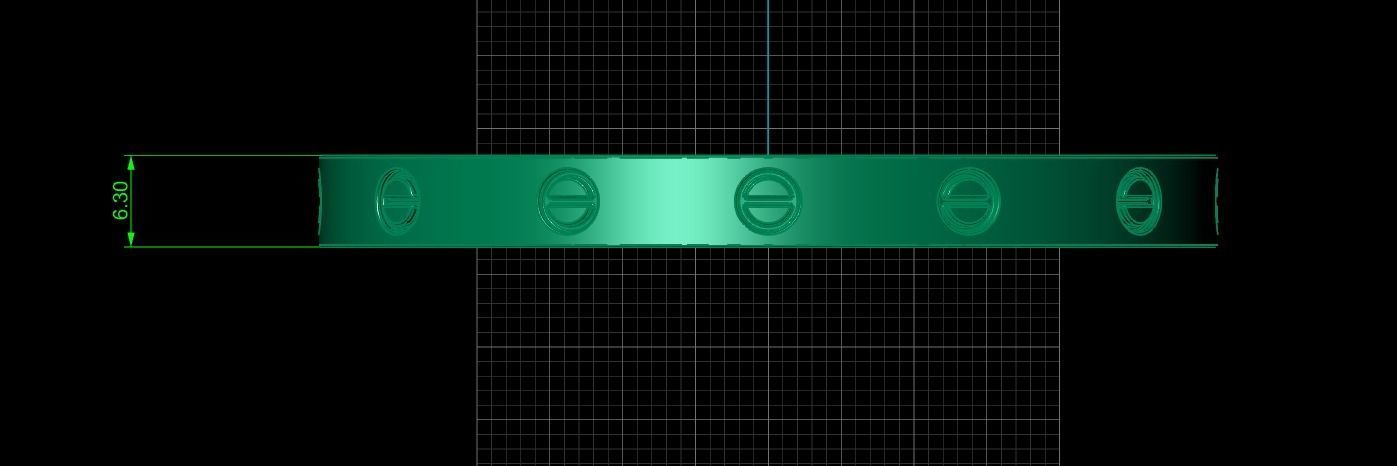 Bracelet Love 3D print model_4