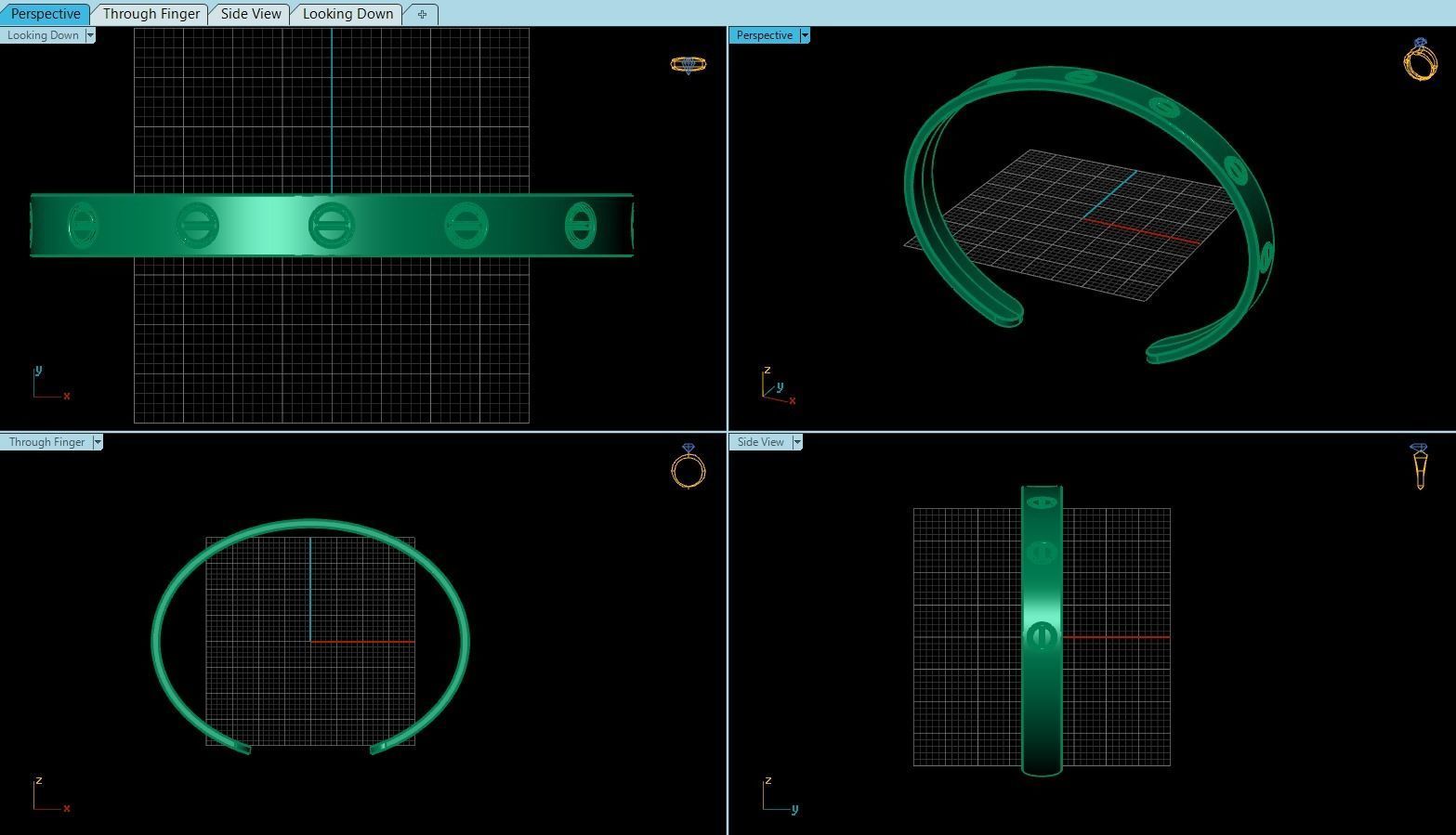 Bracelet Love 3D print model_5