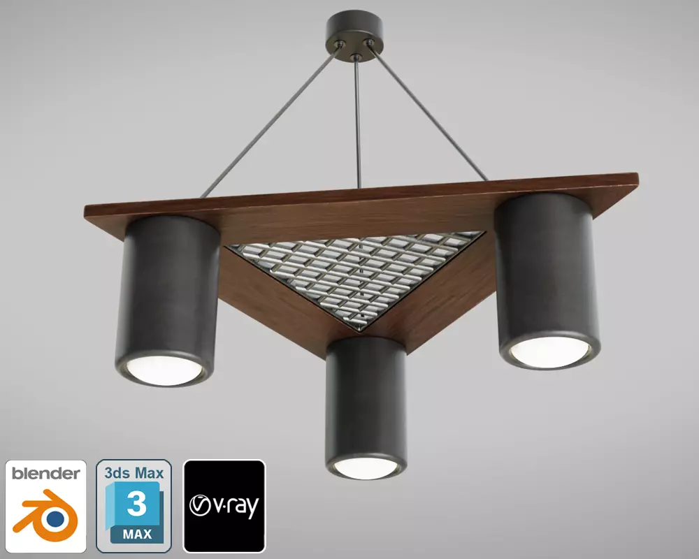 Ceiling light 2 Low-poly 3D model