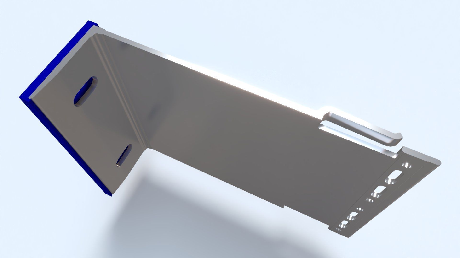 Cladding helping hand aluminium bracket Low-poly 3D model_4