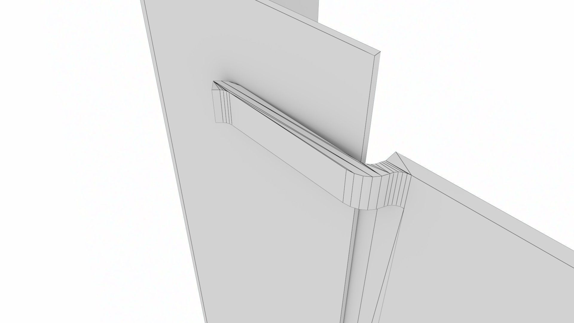 Cladding helping hand aluminium bracket Low-poly 3D model_30