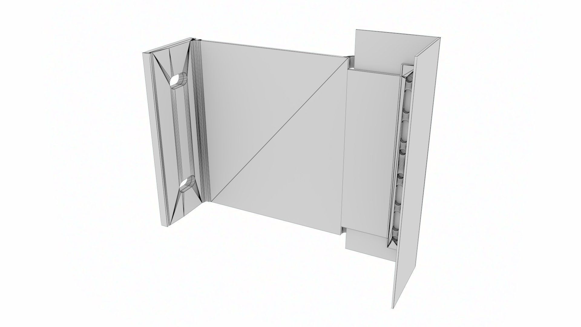 Cladding helping hand aluminium bracket Low-poly 3D model_17