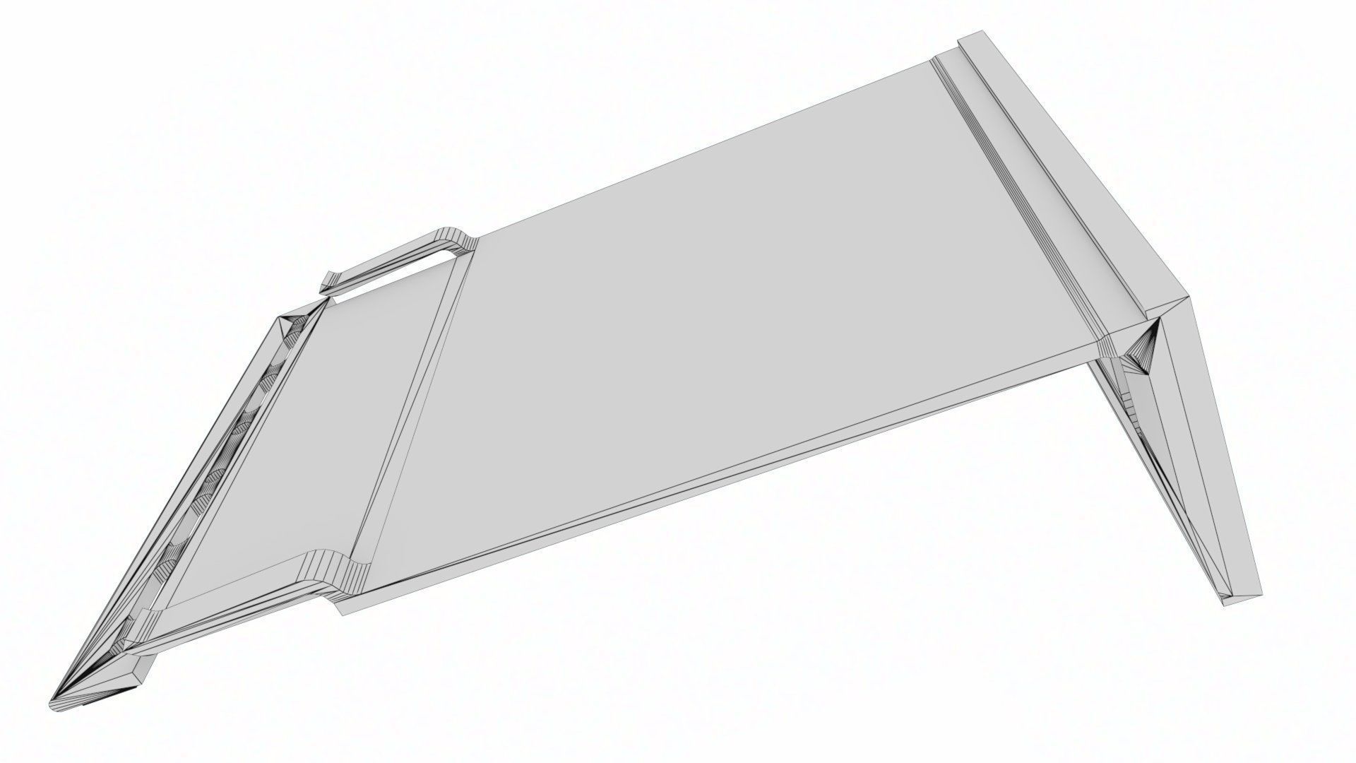 Cladding helping hand aluminium bracket Low-poly 3D model_35