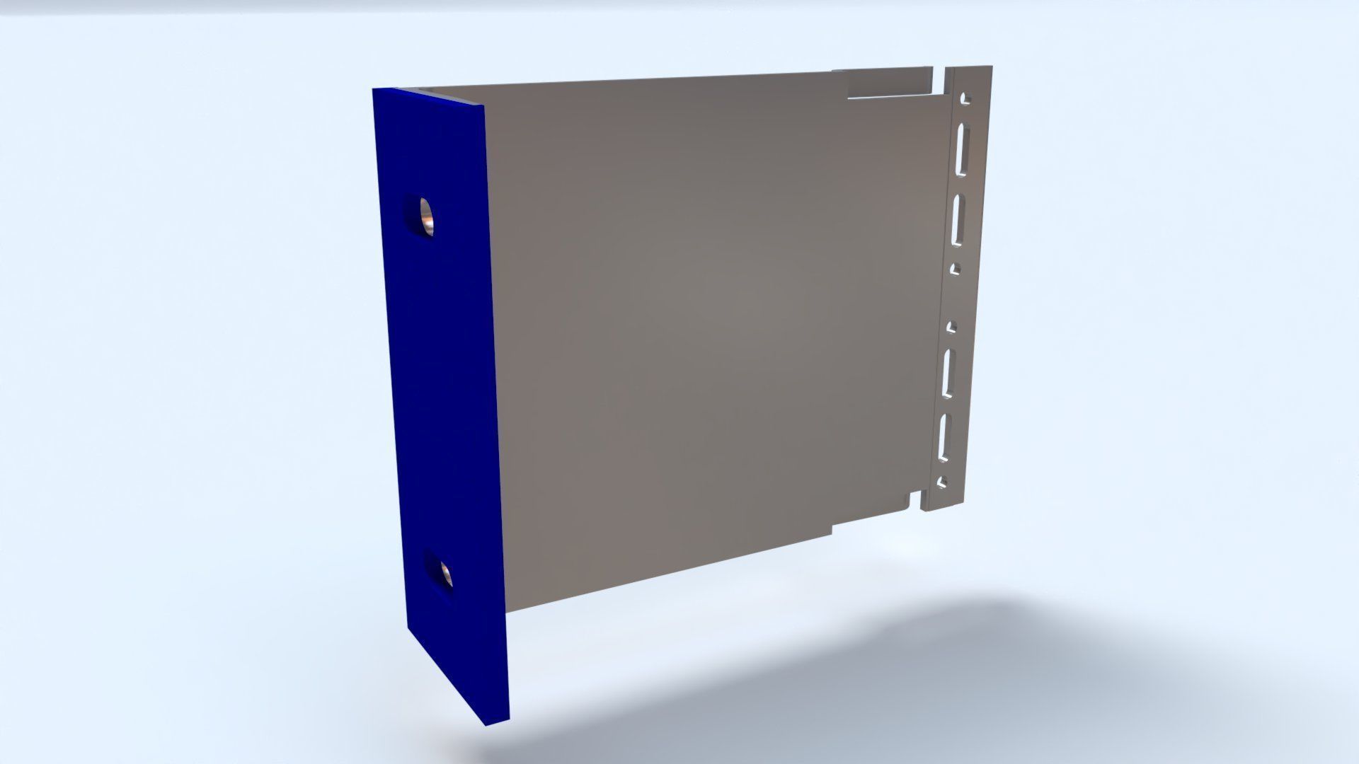 Cladding helping hand aluminium bracket Low-poly 3D model_3