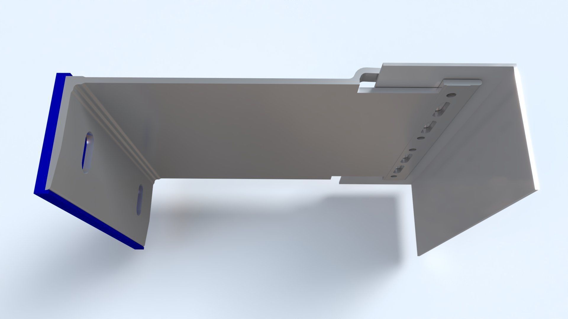 Cladding helping hand aluminium bracket Low-poly 3D model_1