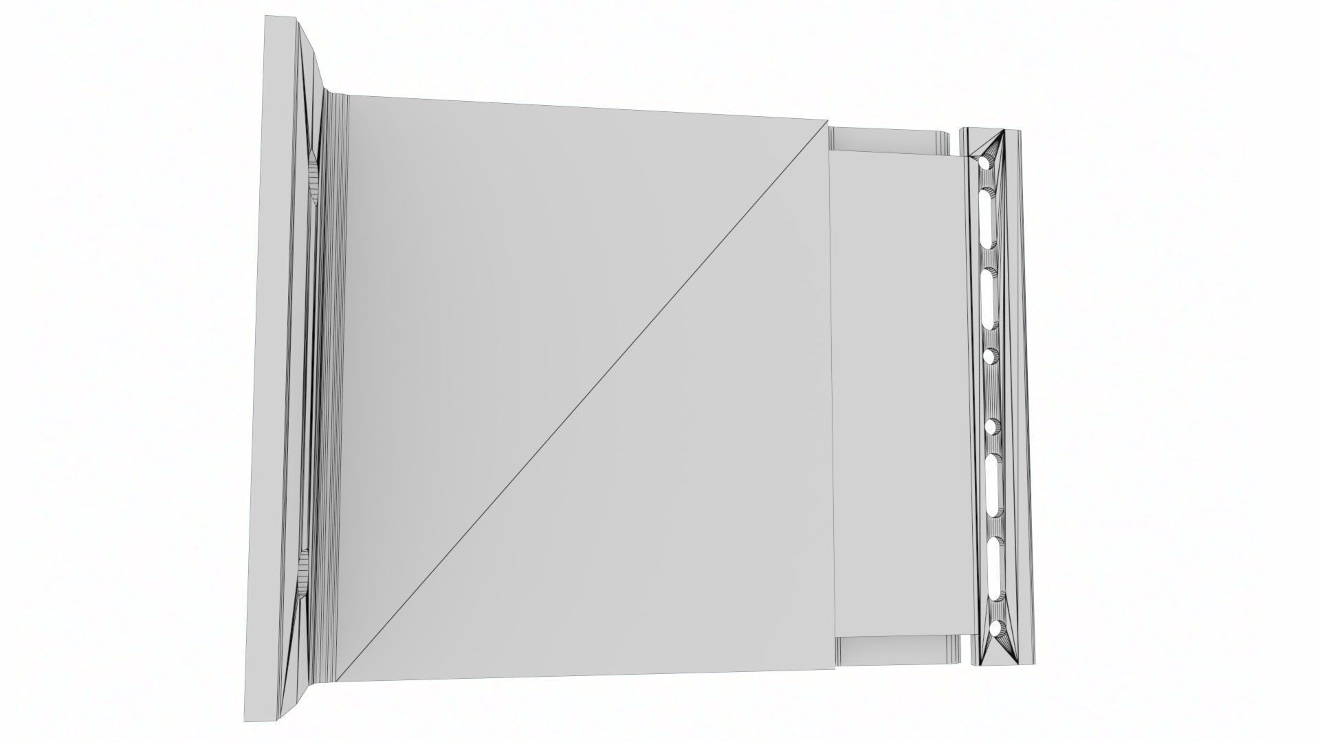 Cladding helping hand aluminium bracket Low-poly 3D model_36