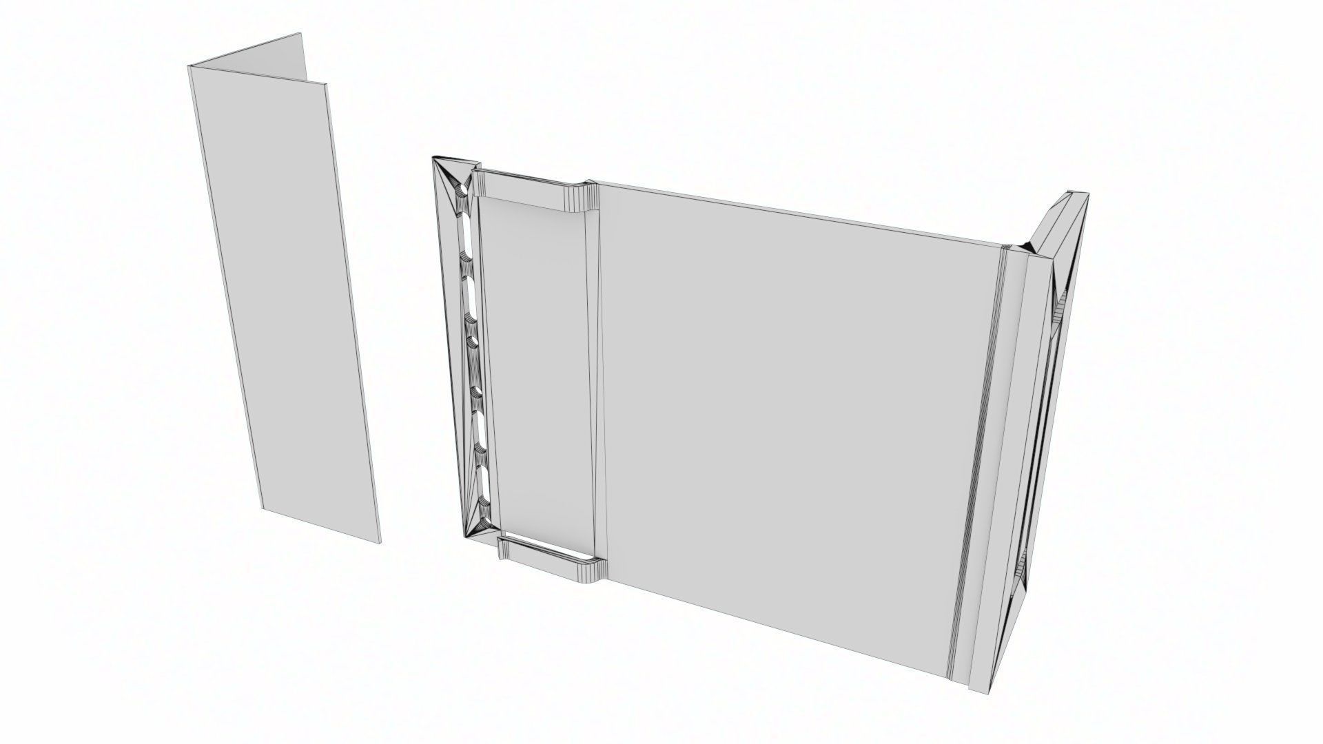 Cladding helping hand aluminium bracket Low-poly 3D model_34