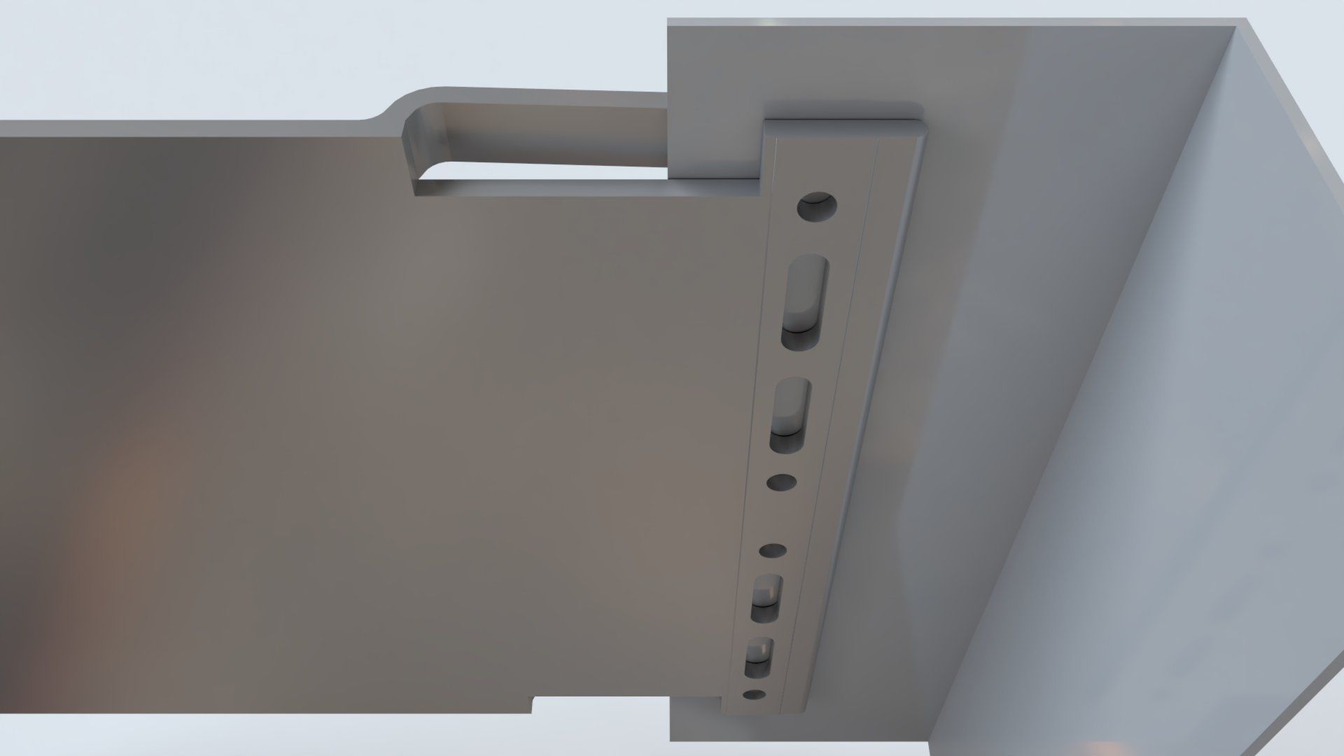 Cladding helping hand aluminium bracket Low-poly 3D model_5