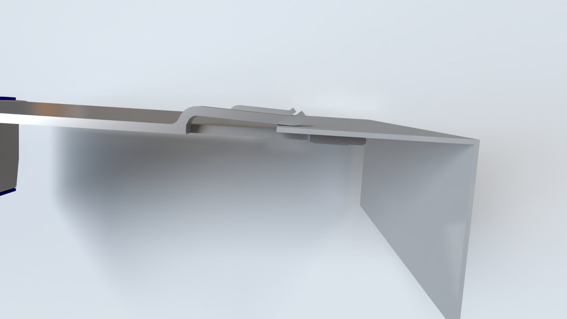 Cladding helping hand aluminium bracket Low-poly 3D model_8