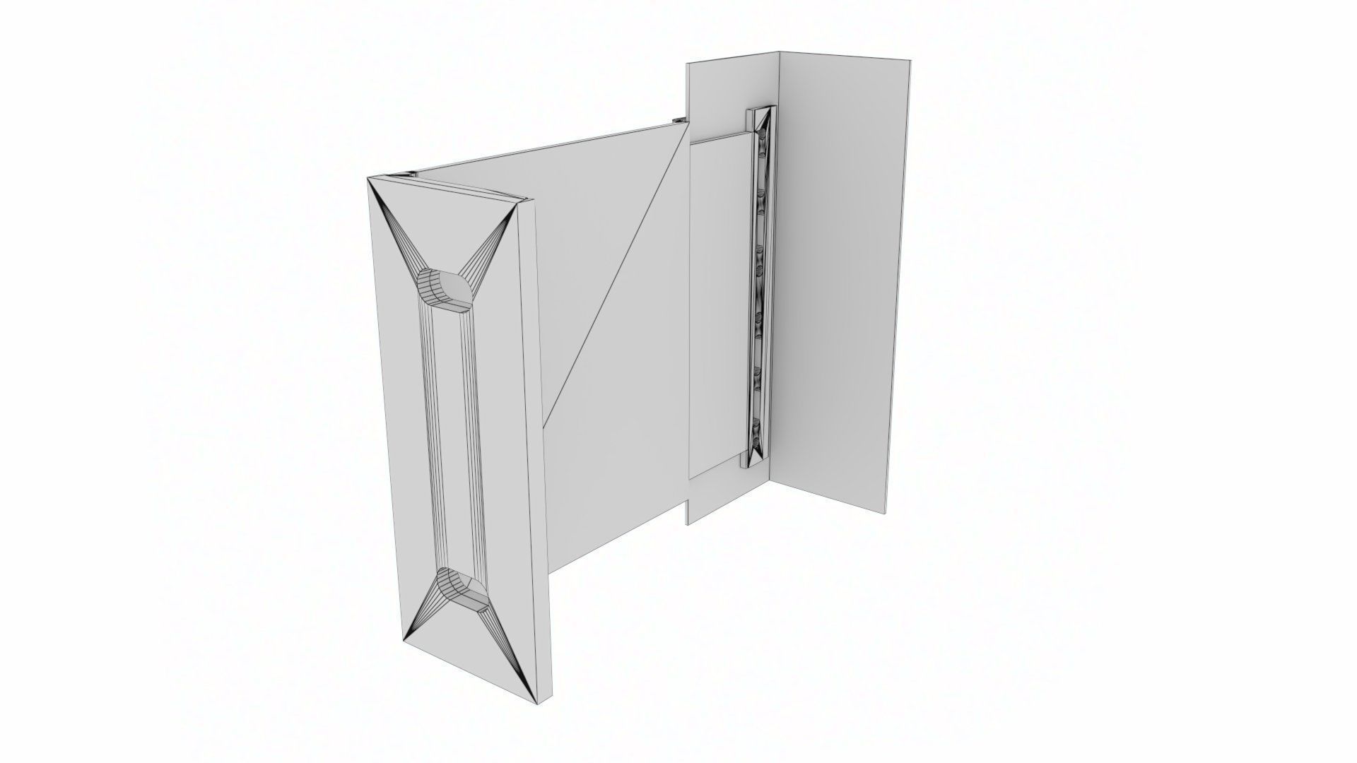 Cladding helping hand aluminium bracket Low-poly 3D model_18