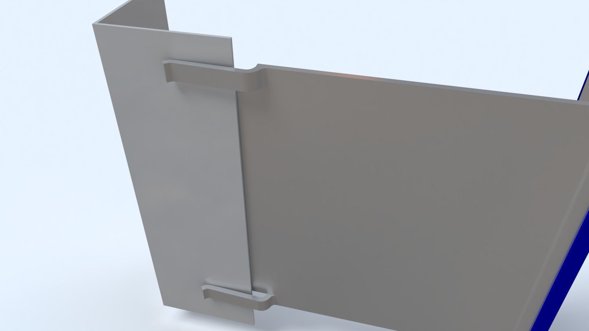 Cladding helping hand aluminium bracket Low-poly 3D model_2