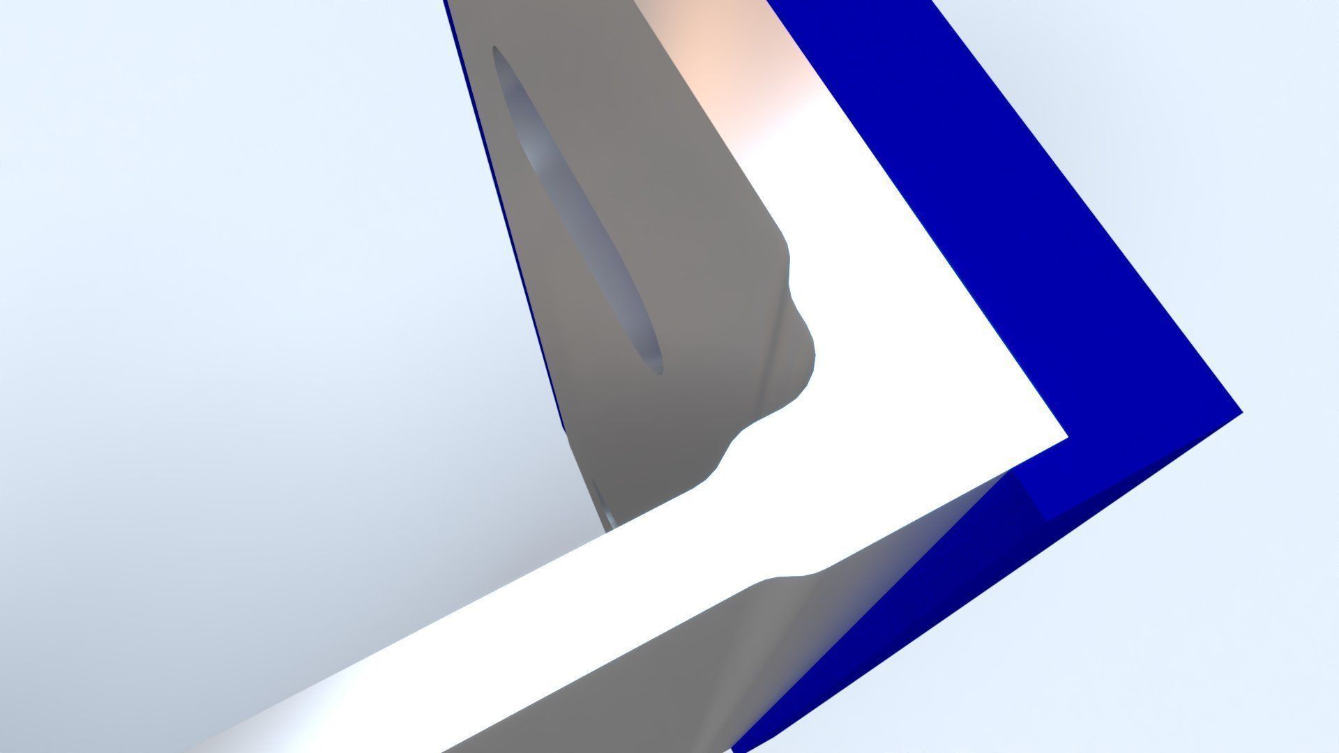 Cladding helping hand aluminium bracket Low-poly 3D model_14
