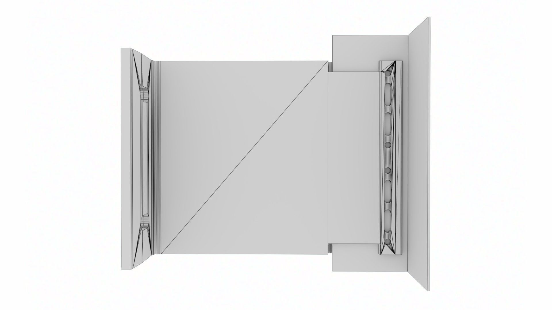 Cladding helping hand aluminium bracket Low-poly 3D model_19