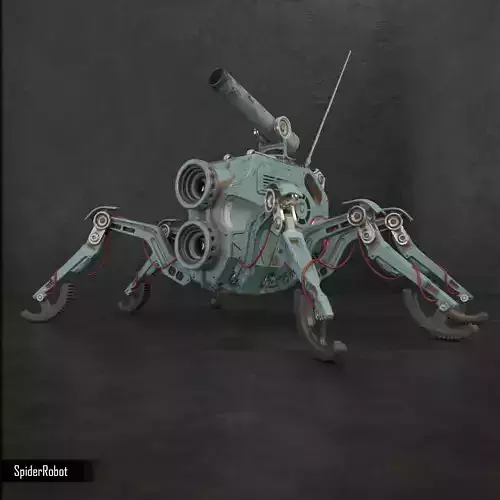 SpiderRobot Low-poly 3D model