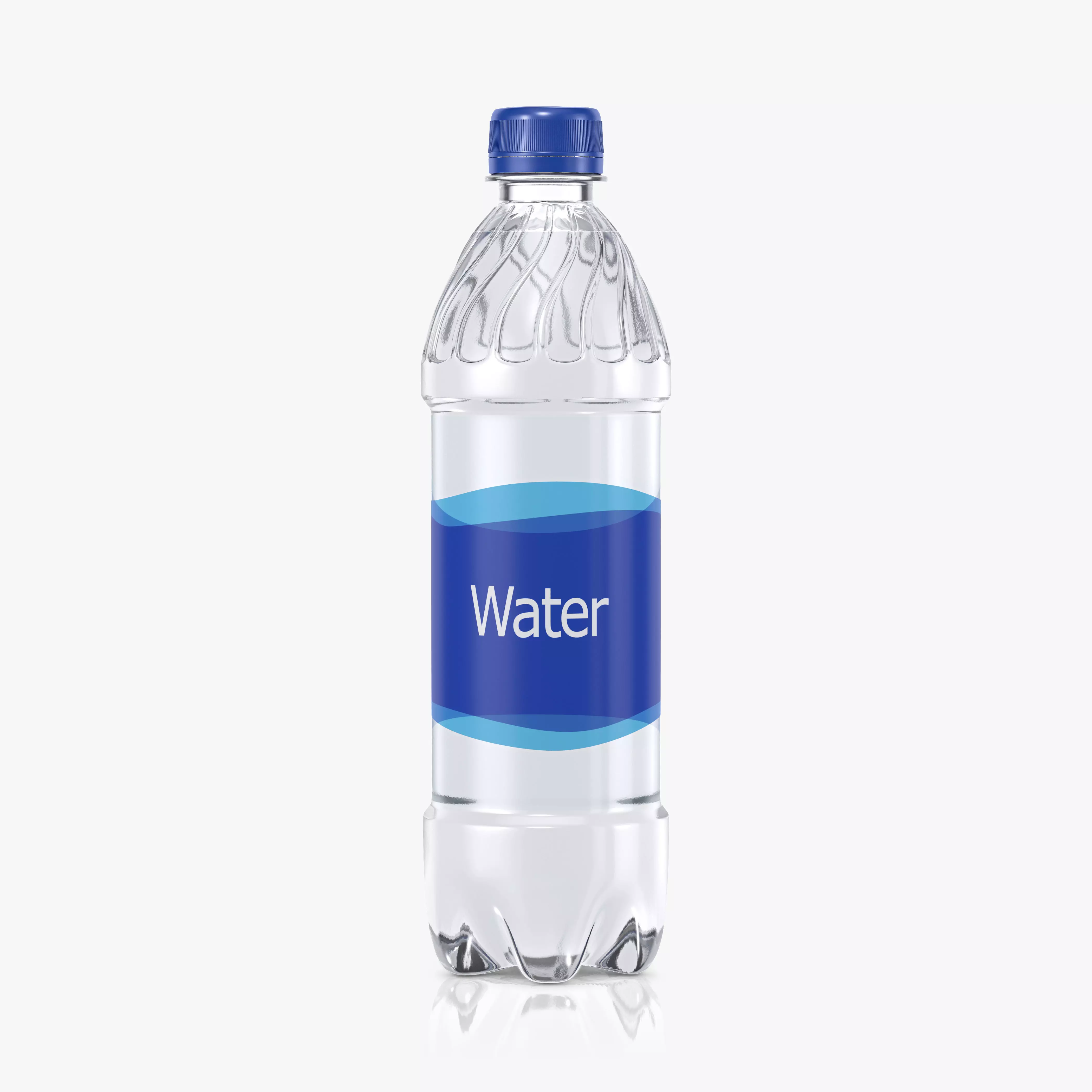 Generic Water Bottle 50cl 16 9 oz Low-poly 3D model