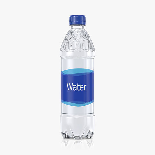 Generic Water Bottle 50cl 16 9 oz Low-poly 3D model