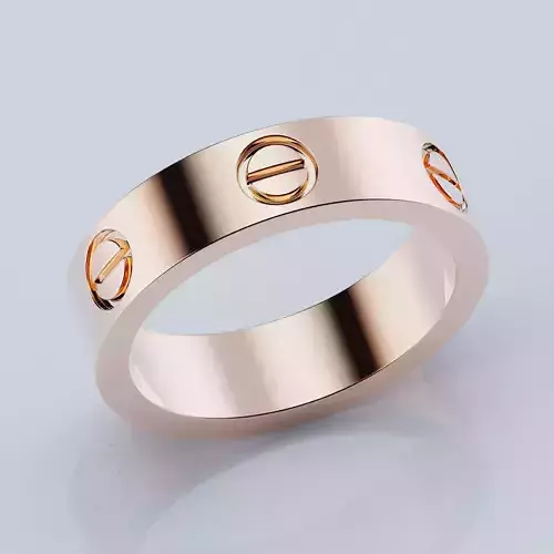 Wedding rings Love Collection All Sizes  Version 2 3D print model