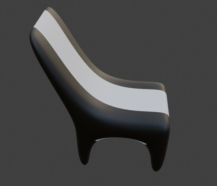 Plastic chair 3d model using blender 3D model_3