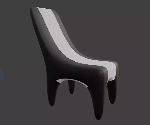 Plastic chair 3d model using blender
