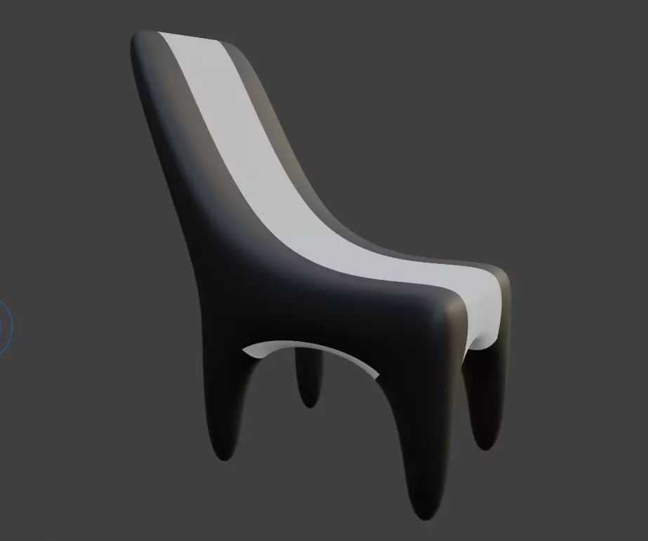 Plastic chair 3d model using blender 3D model_0