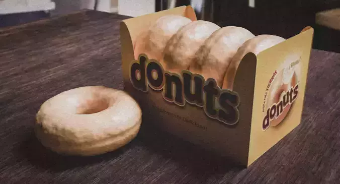 Donuts Box 3D model