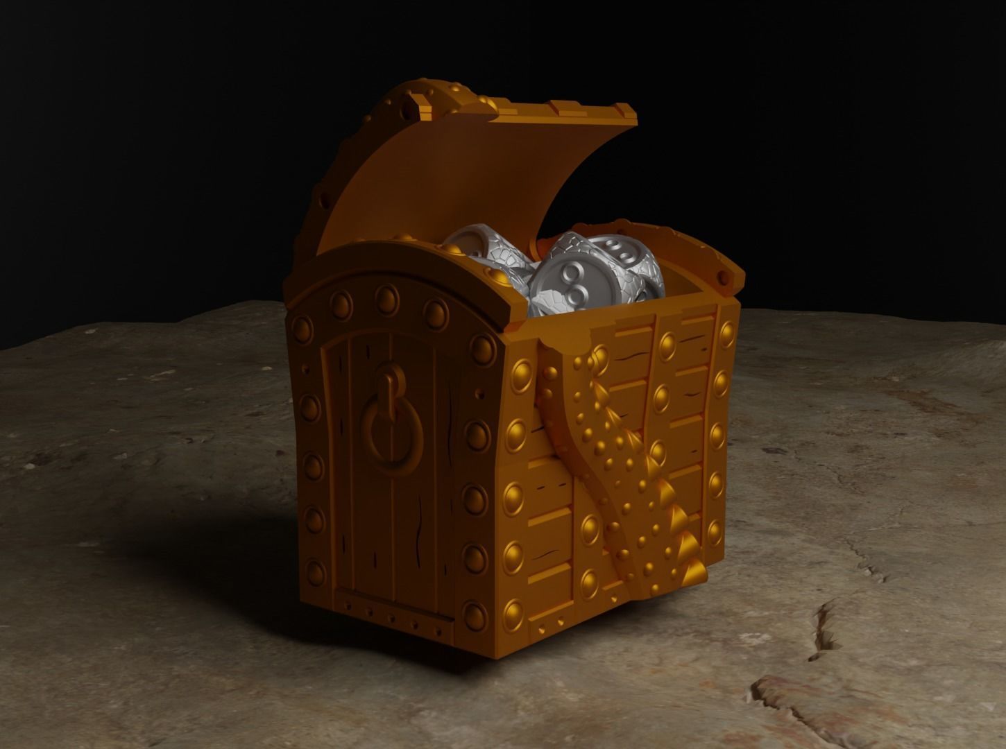 DnD Octopus Treasure Box Dice Box Pattern 3D print model_28