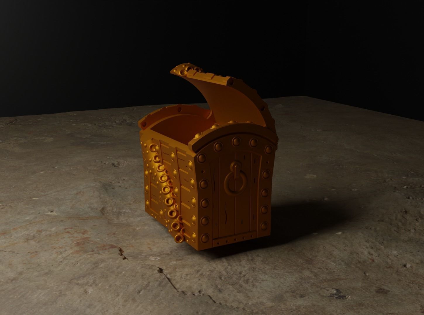 DnD Octopus Treasure Box Dice Box Pattern 3D print model_16