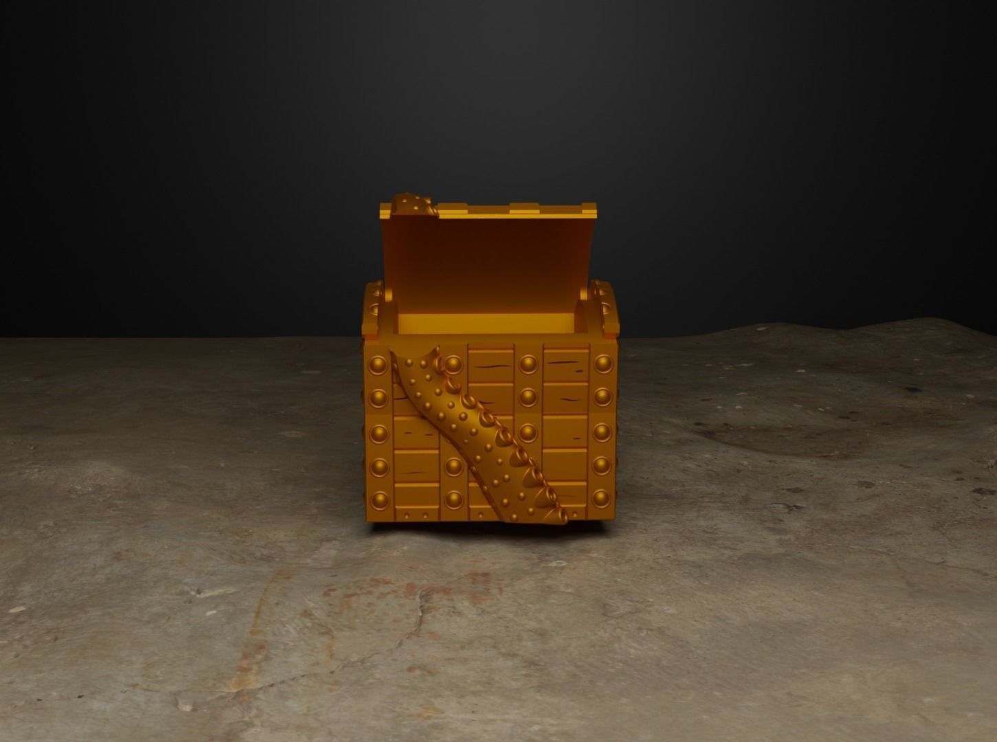 DnD Octopus Treasure Box Dice Box Pattern 3D print model_6