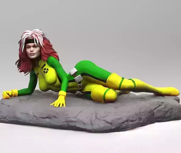 X-men Rogue lying sideways