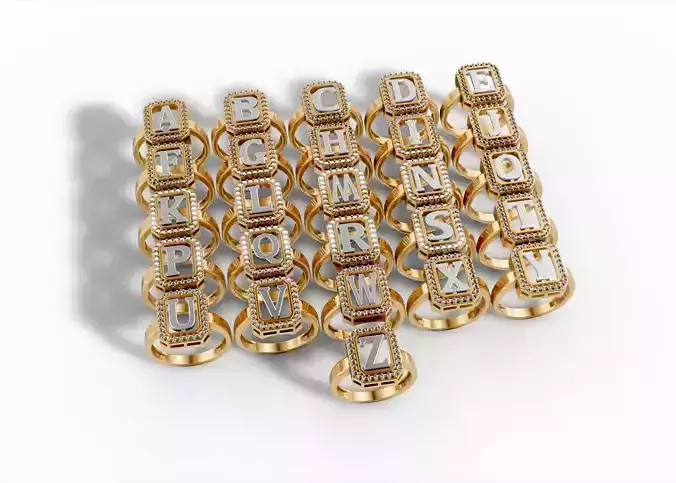 aneis de alfabeto completo