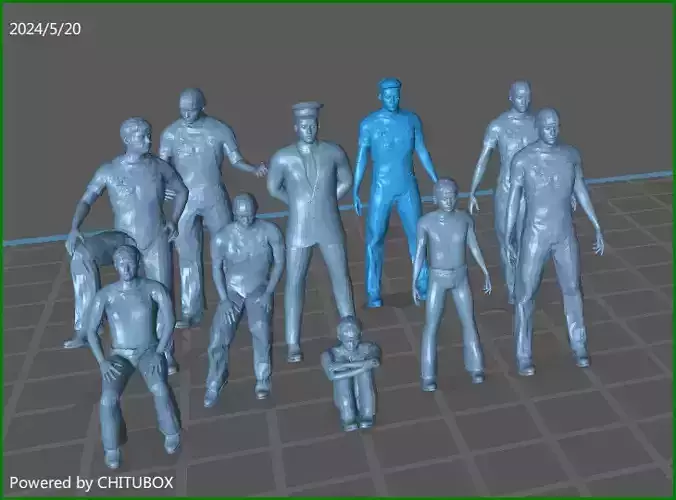 Clyde Puffer Crew Free 3D print model