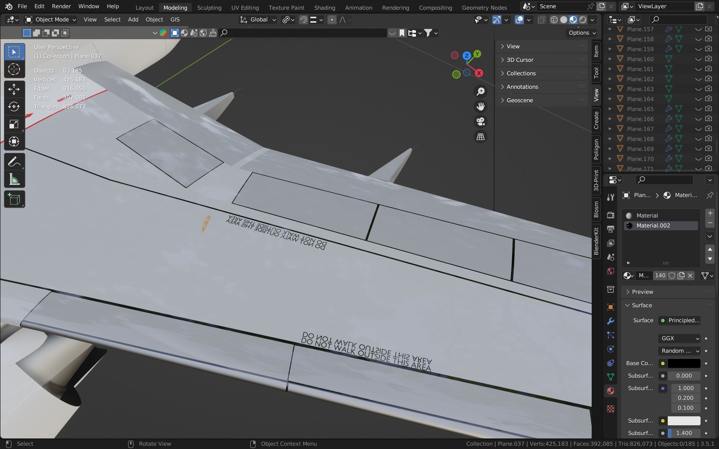 A320 NEO Low-poly 3D model_4