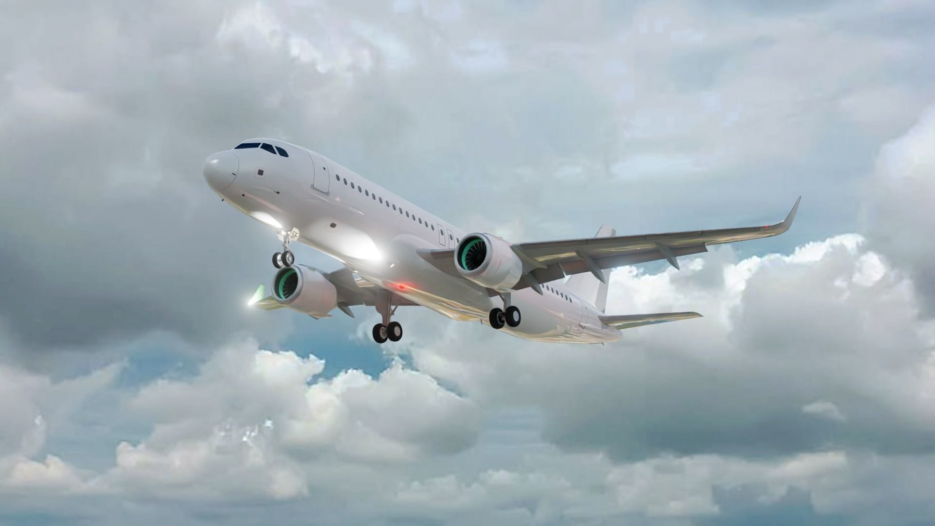 A320 NEO Low-poly 3D model_1