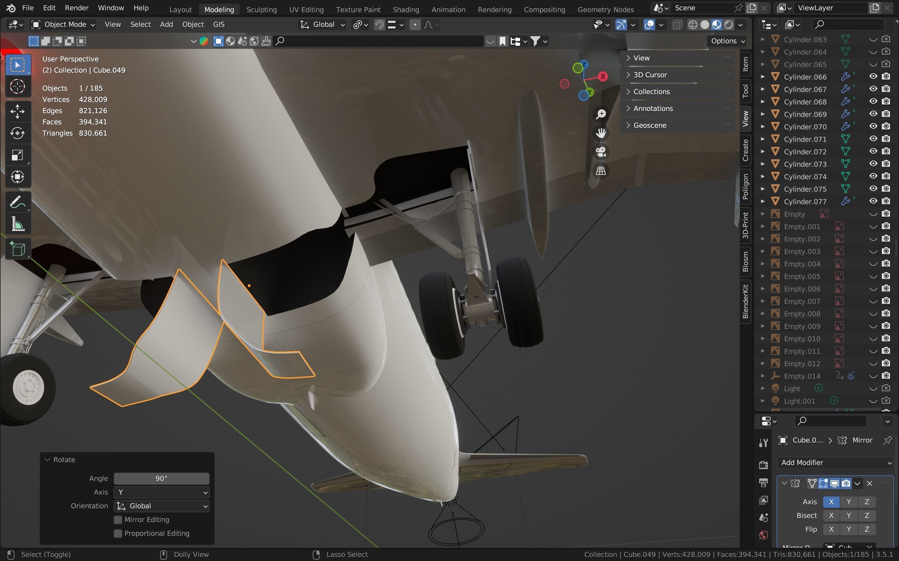 A320 NEO Low-poly 3D model_3