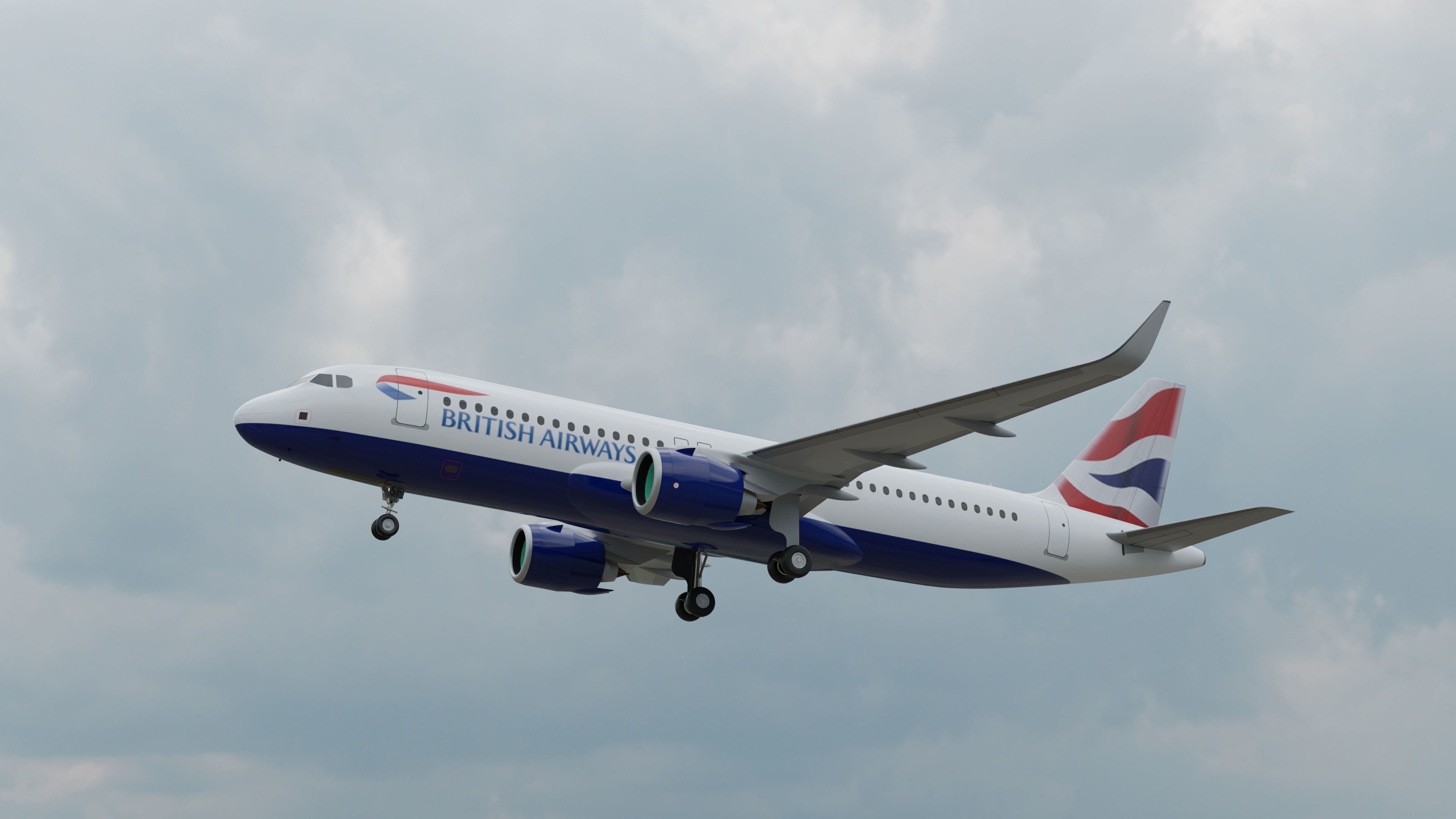 A320 NEO Low-poly 3D model_2